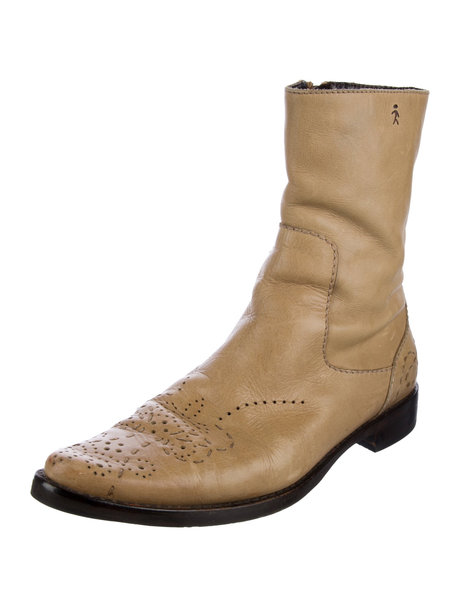 Henry Beguelin Leather Moto Boots