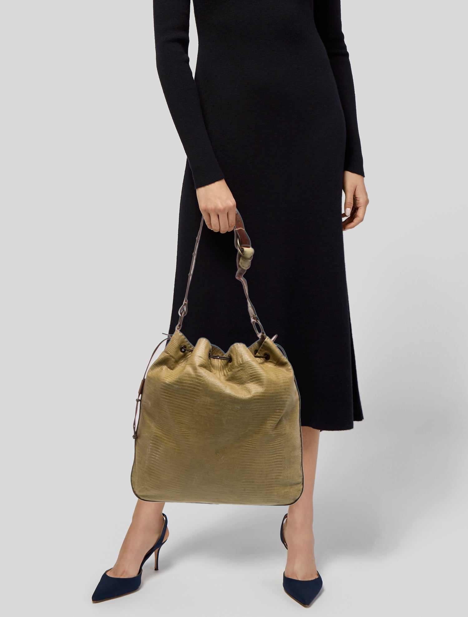 Henry Beguelin Embossed Leather Evening Bag