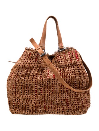 Henry Beguelin Raffia Top Handle Bag