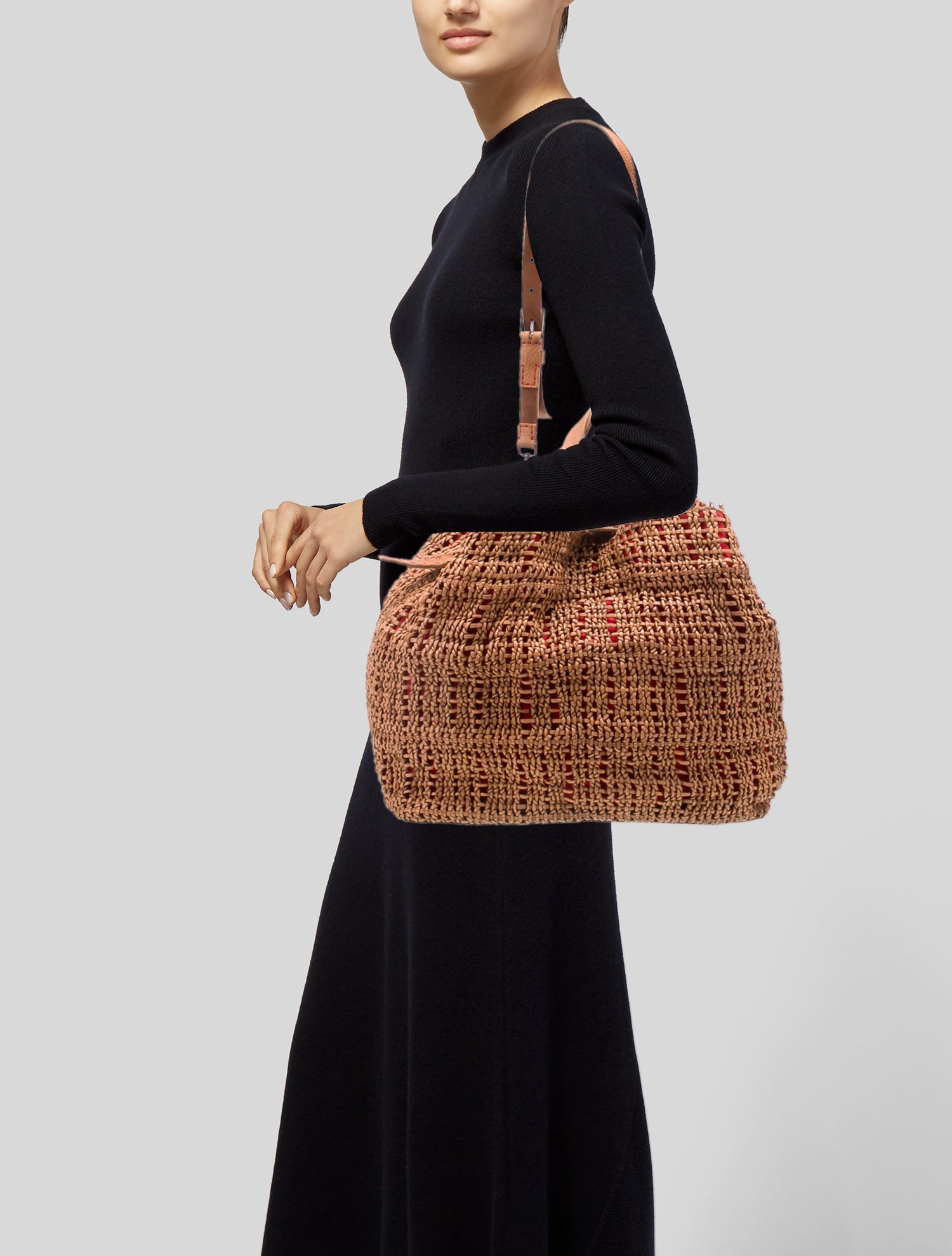 Henry Beguelin Raffia Top Handle Bag