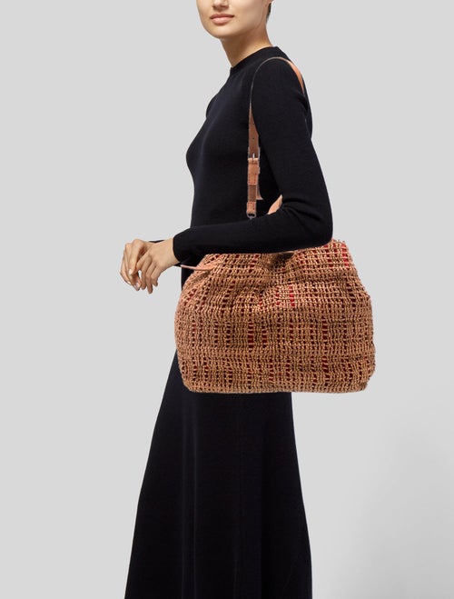 Henry Beguelin Raffia Top Handle Bag