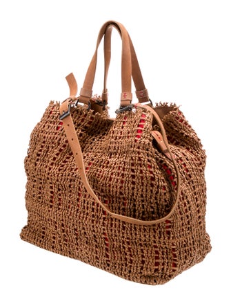 Henry Beguelin Raffia Top Handle Bag