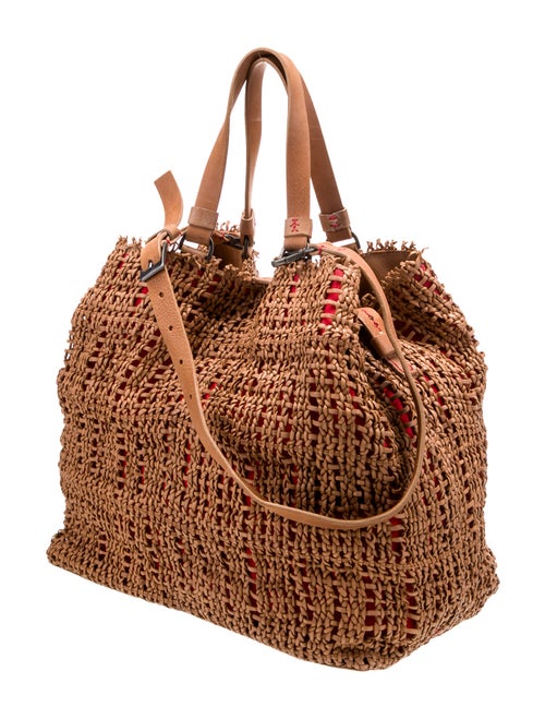 Henry Beguelin Raffia Top Handle Bag