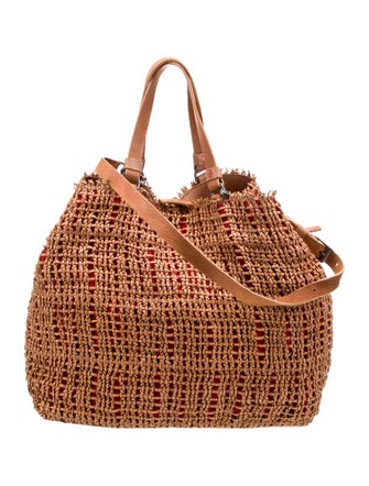 Henry Beguelin Raffia Top Handle Bag