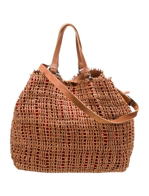 Henry Beguelin Raffia Top Handle Bag