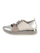 Henry Beguelin Leather Colorblock Pattern Sneakers