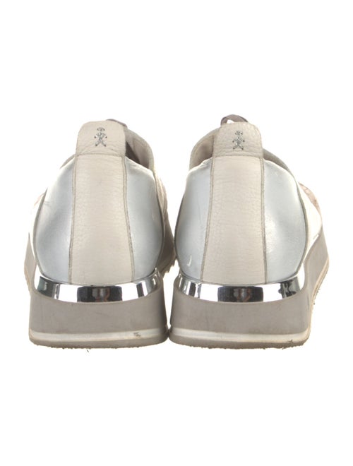 Henry Beguelin Leather Colorblock Pattern Sneakers