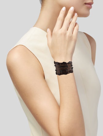 Henry Beguelin Crocodile & Leather Wrap Bracelet