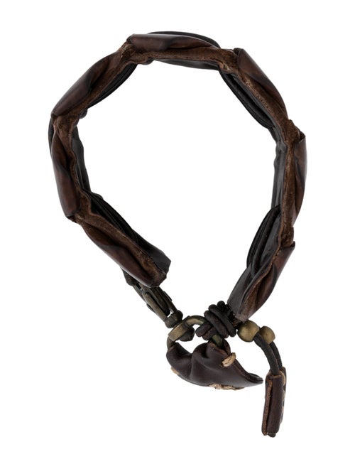 Henry Beguelin Crocodile & Leather Wrap Bracelet