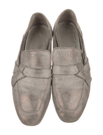 Henry Beguelin Suede Embroidered Accent Loafers