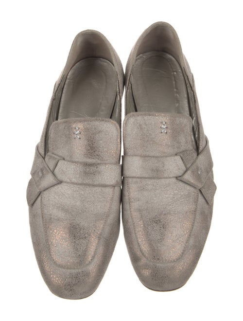 Henry Beguelin Suede Embroidered Accent Loafers