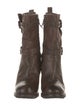Henry Beguelin Leather Whipstitch Trim Moto Boots