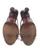 Henry Beguelin Leather Feather Trim Slides
