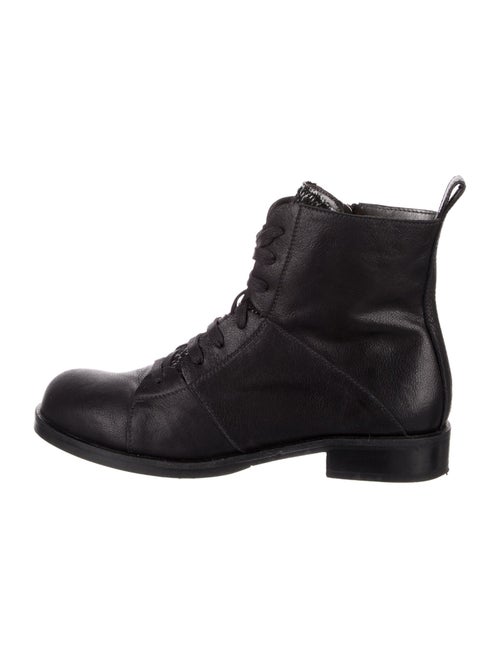 Henry Beguelin Leather Combat Boots