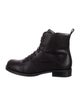 Henry Beguelin Leather Combat Boots