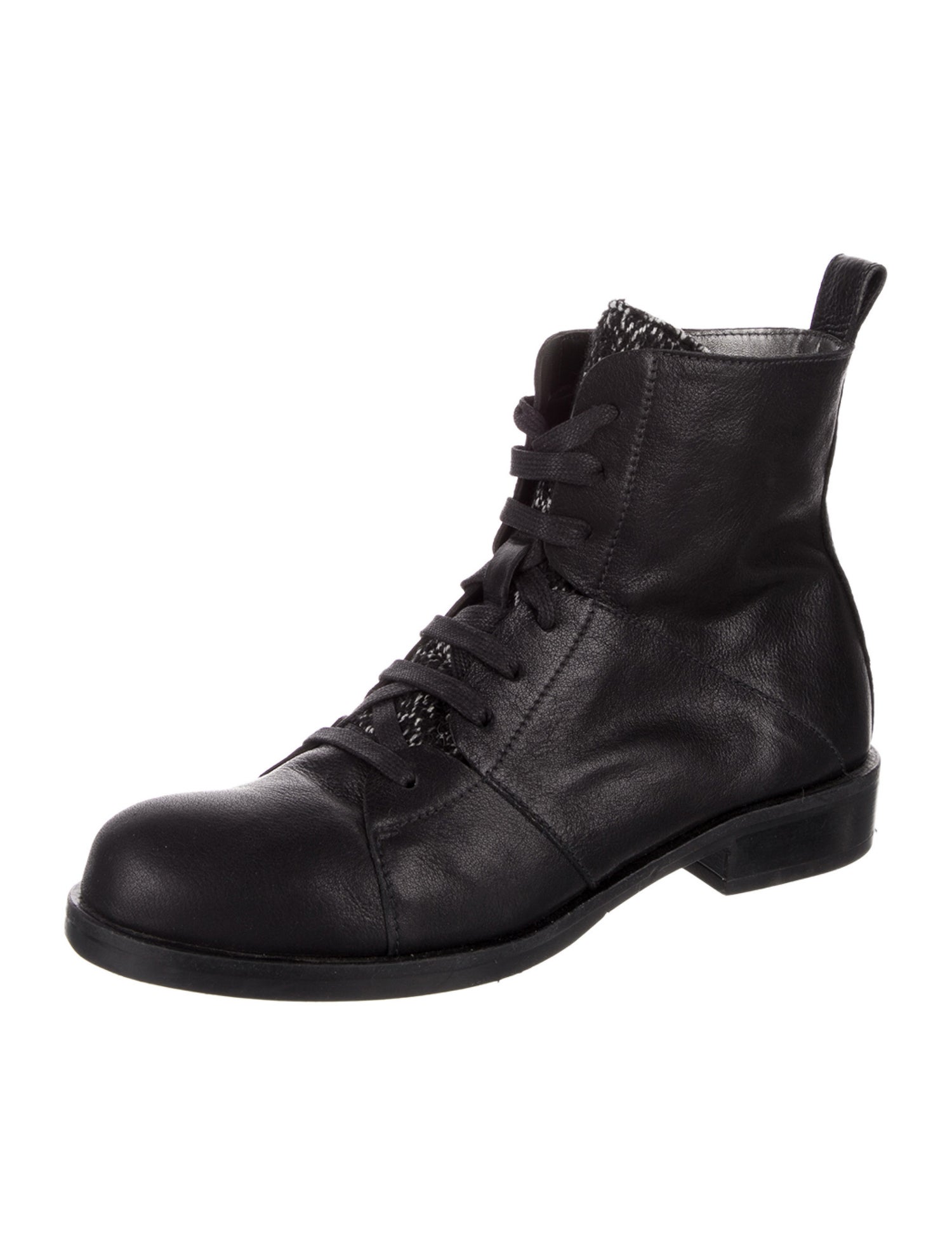 Henry Beguelin Leather Combat Boots