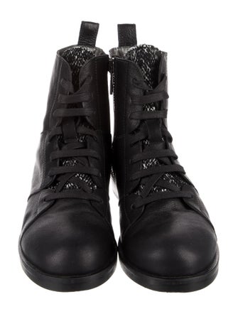 Henry Beguelin Leather Combat Boots