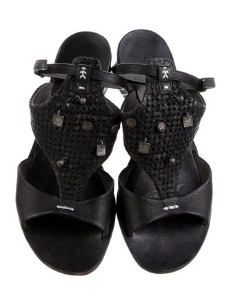 Henry Beguelin Leather Beaded Accents Sandals
