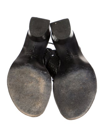 Henry Beguelin Leather Beaded Accents Sandals