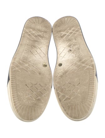 Henry Beguelin Leather Colorblock Pattern Sneakers