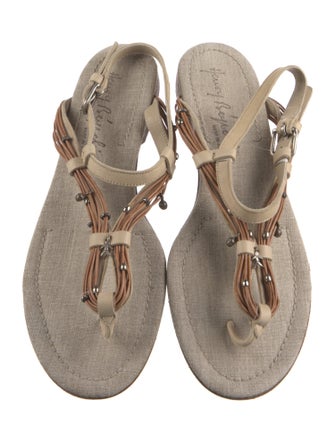 Henry Beguelin Leather T-Strap Sandals
