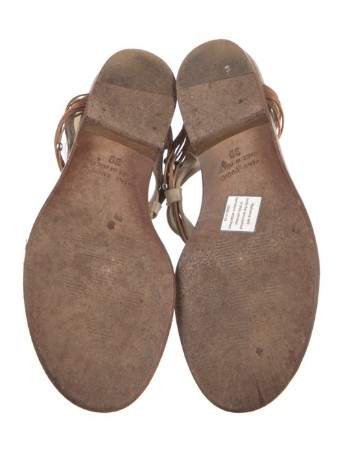 Henry Beguelin Leather T-Strap Sandals