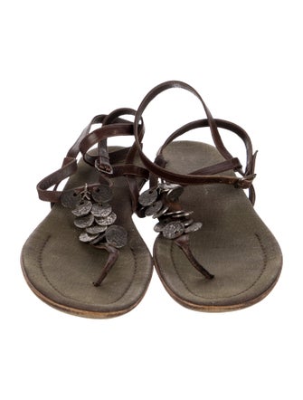 Henry Beguelin Leather T-Strap Sandals