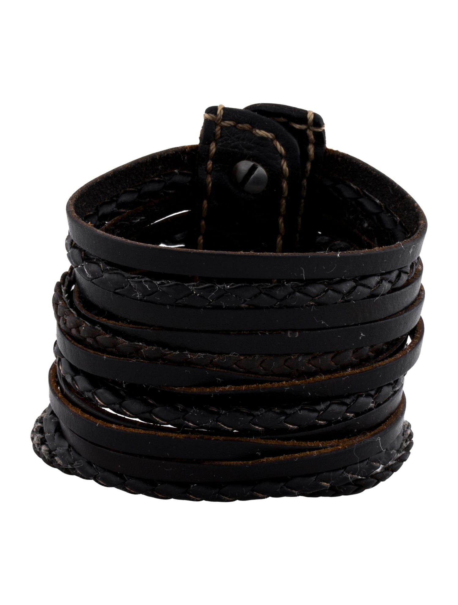 Henry Beguelin Braided Leather Multistrand Wrap Braclet