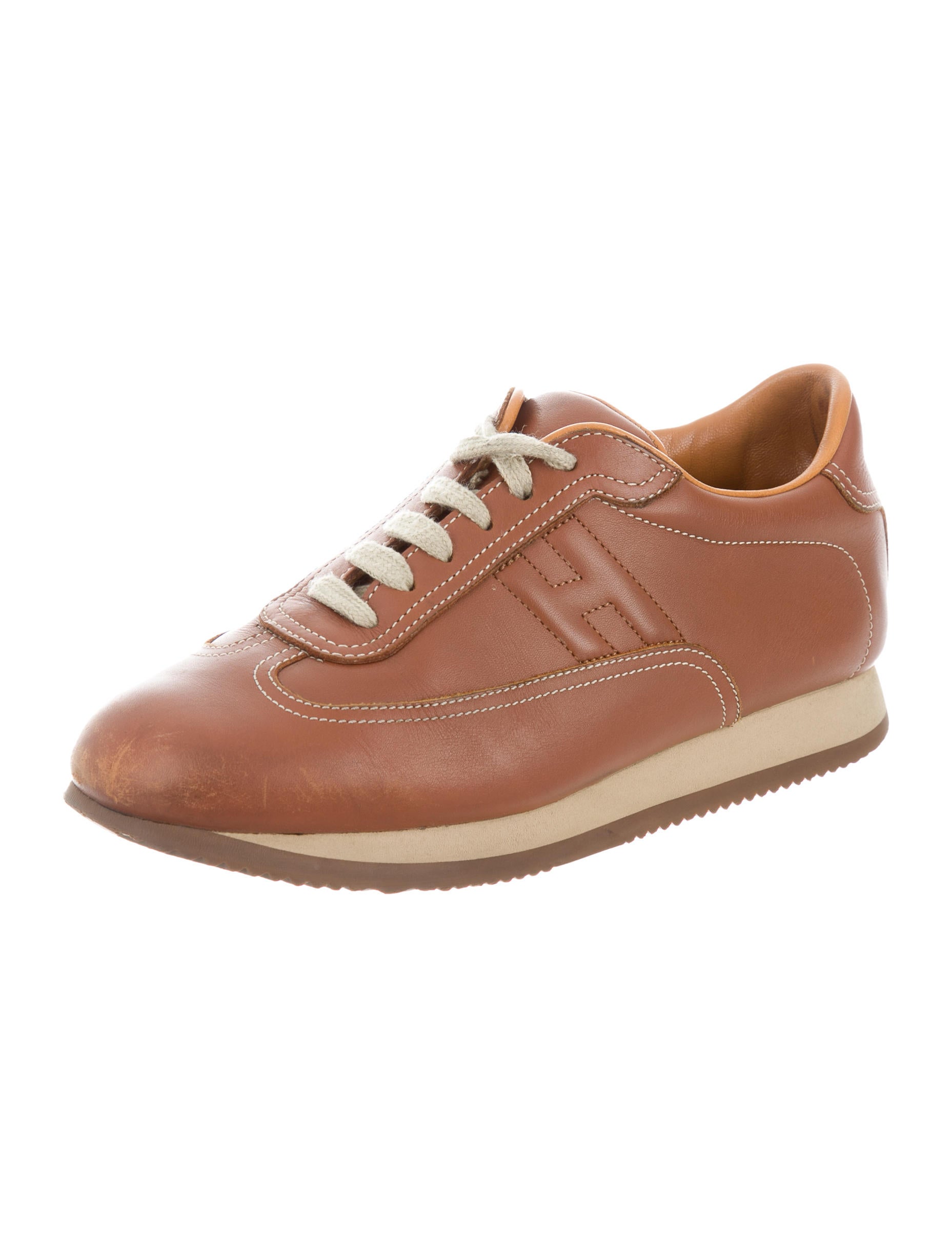 HermÃ¨s Quick Leather Sneakers - Brown Sneakers, Shoes - HER104104 | The RealReal