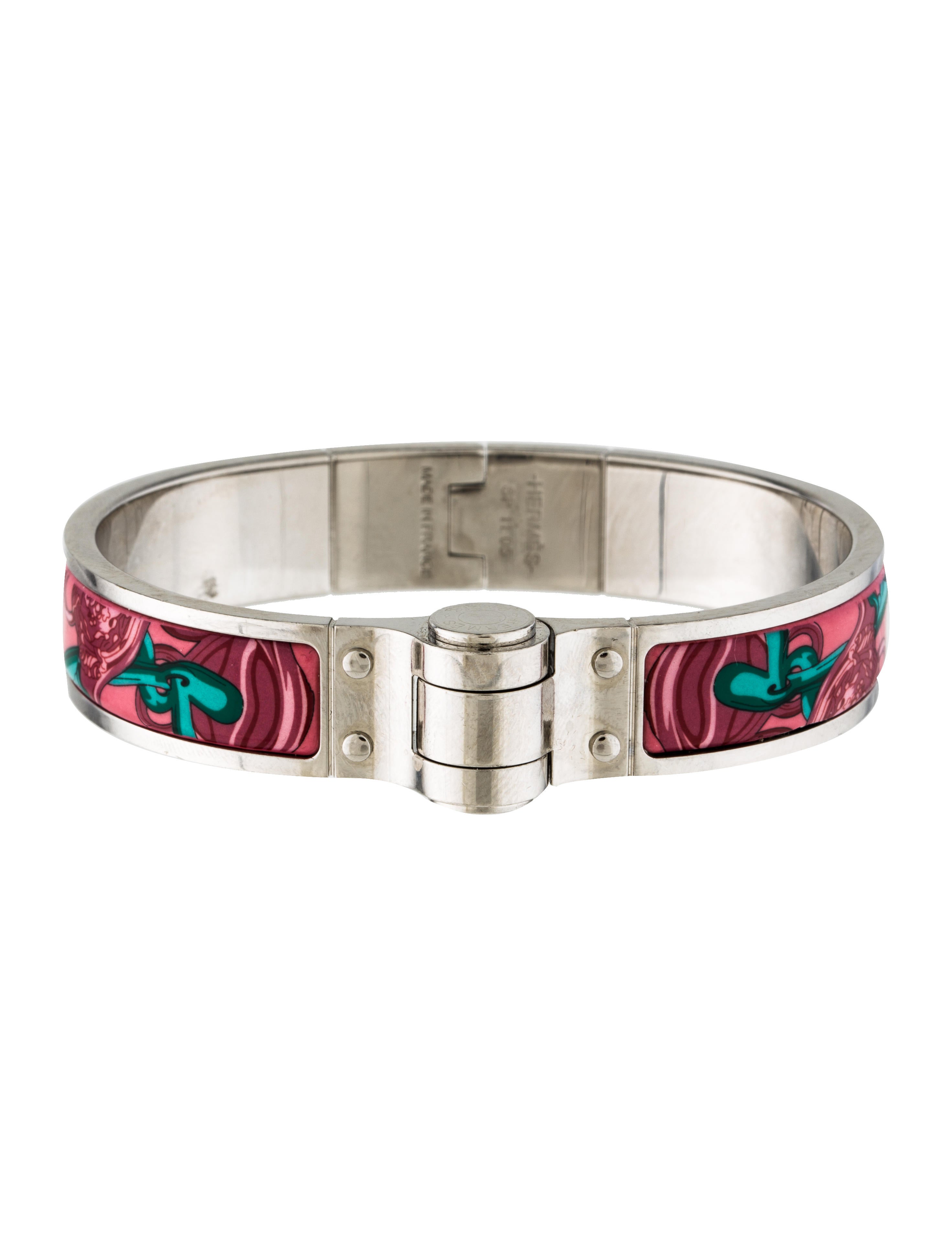 Hermès Enamel Hinged Bracelet Bracelets HER104727 The RealReal