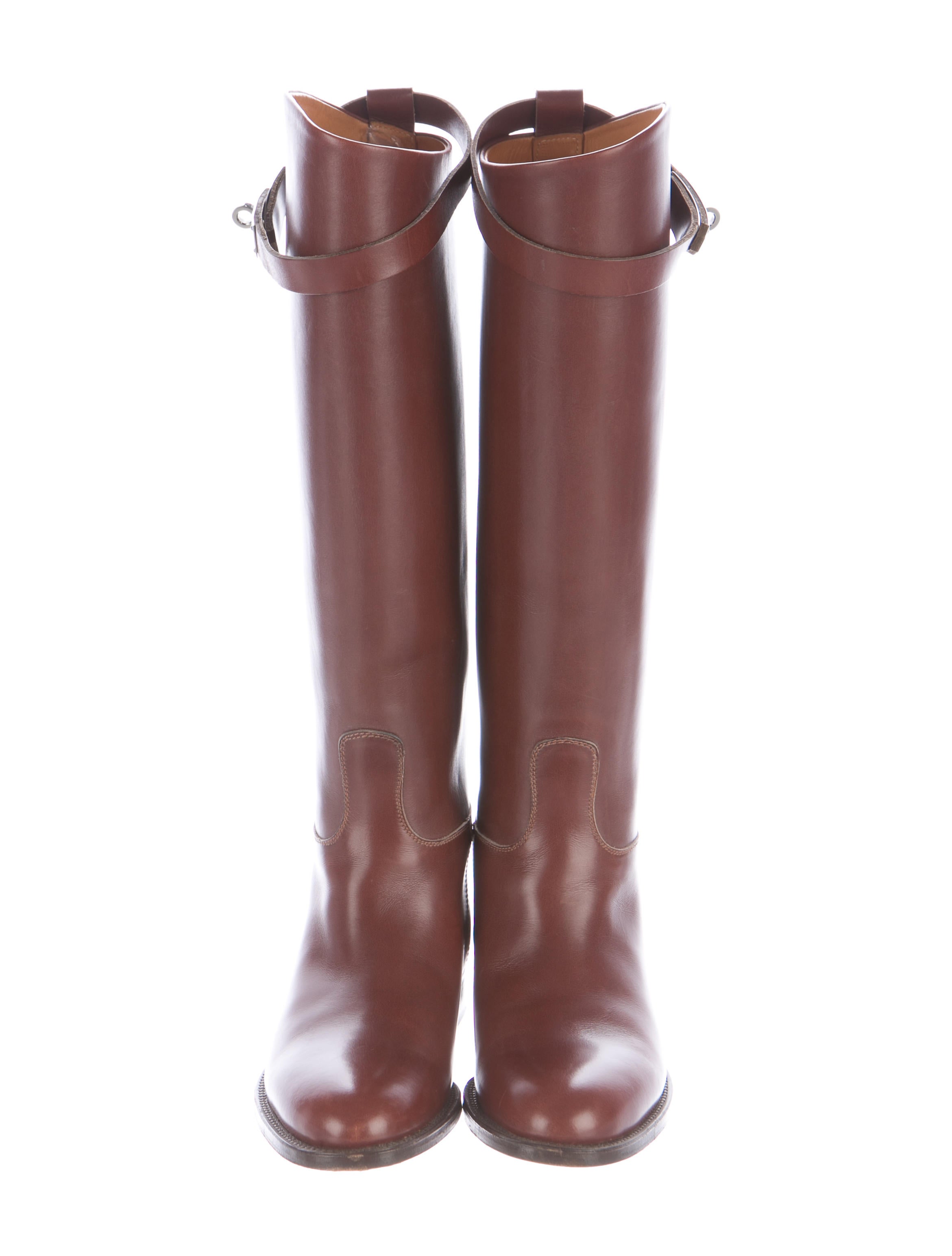 Hermès Jumping Leather Boots Shoes HER105242 The RealReal