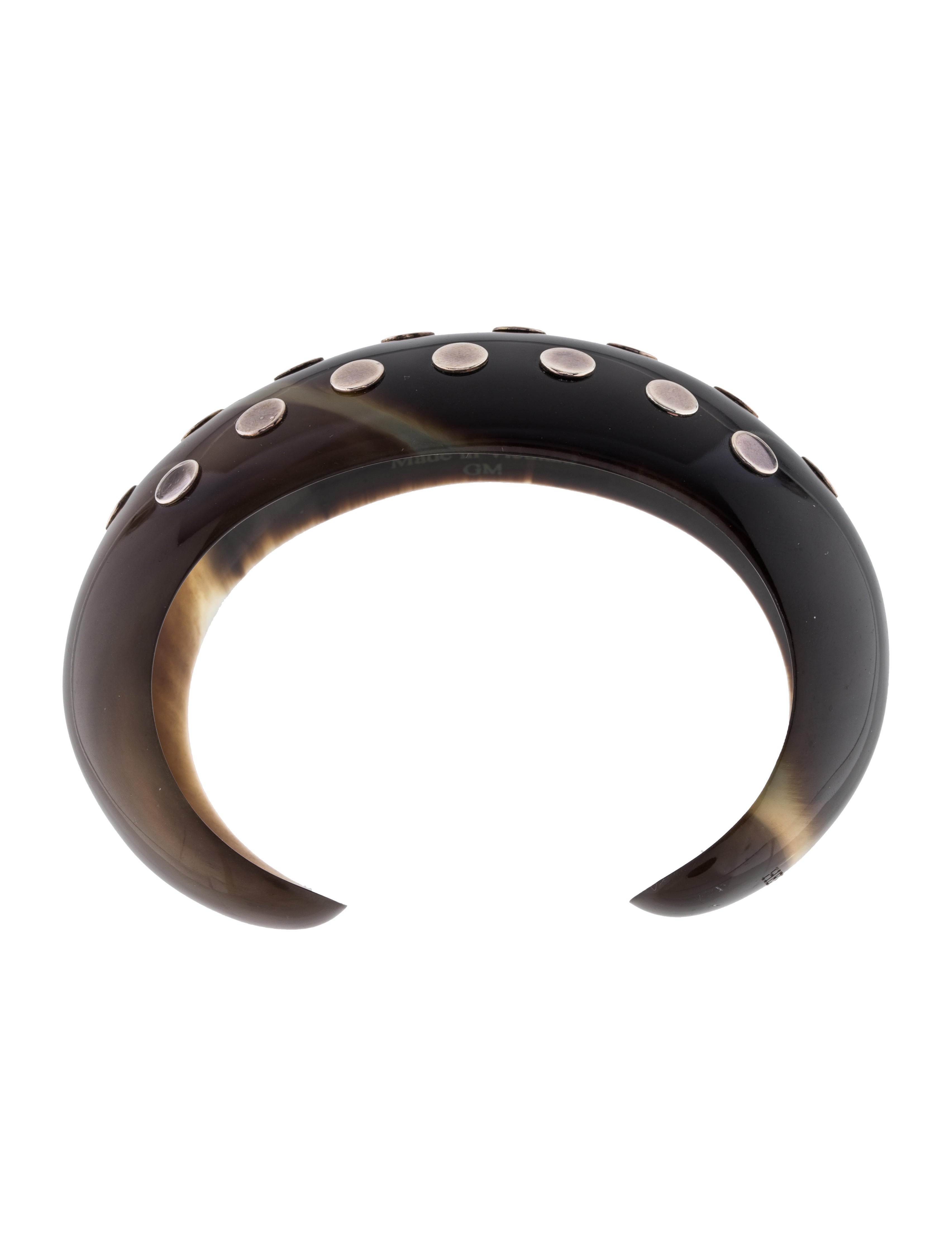 Hermès Studded Horn Cuff Bracelet Bracelets HER107459 The RealReal