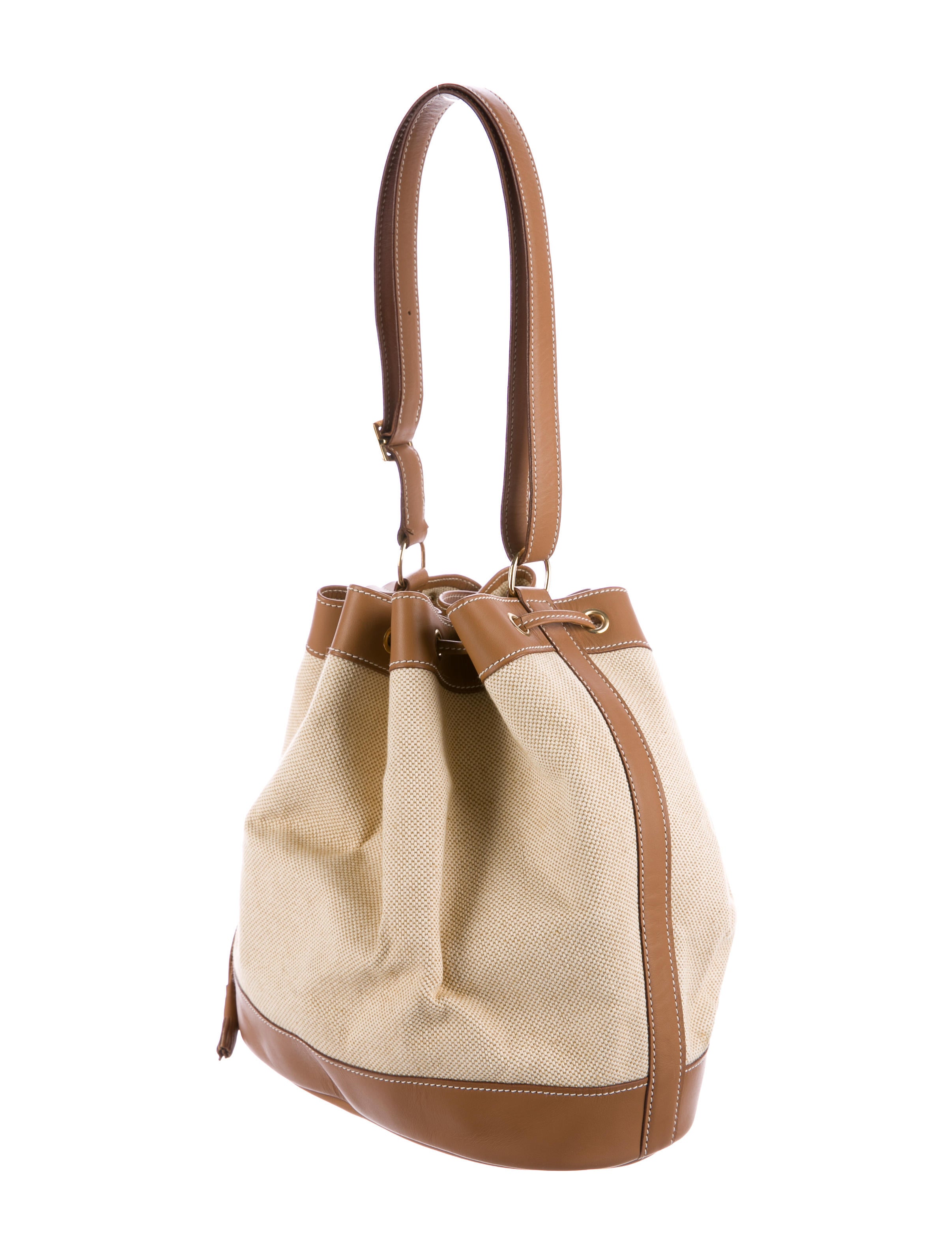 Hermès Toile Market Bag Handbags HER112834 The RealReal