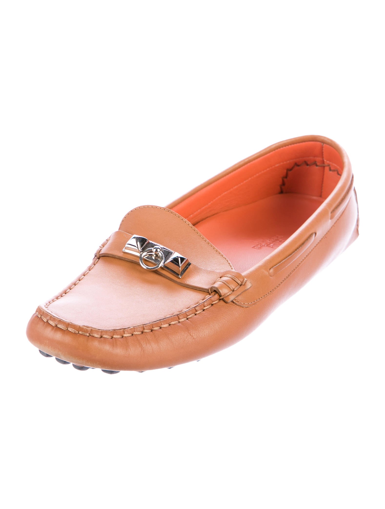 HERMES Supple Calfskin Mens Irving Driving Moccasin Loafers 43.5 563638