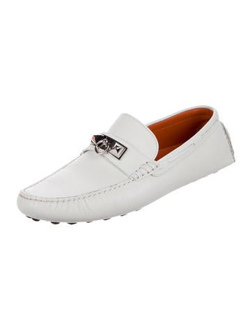 HERMES Supple Calfskin Mens Irving Driving Moccasin Loafers 43.5 563638