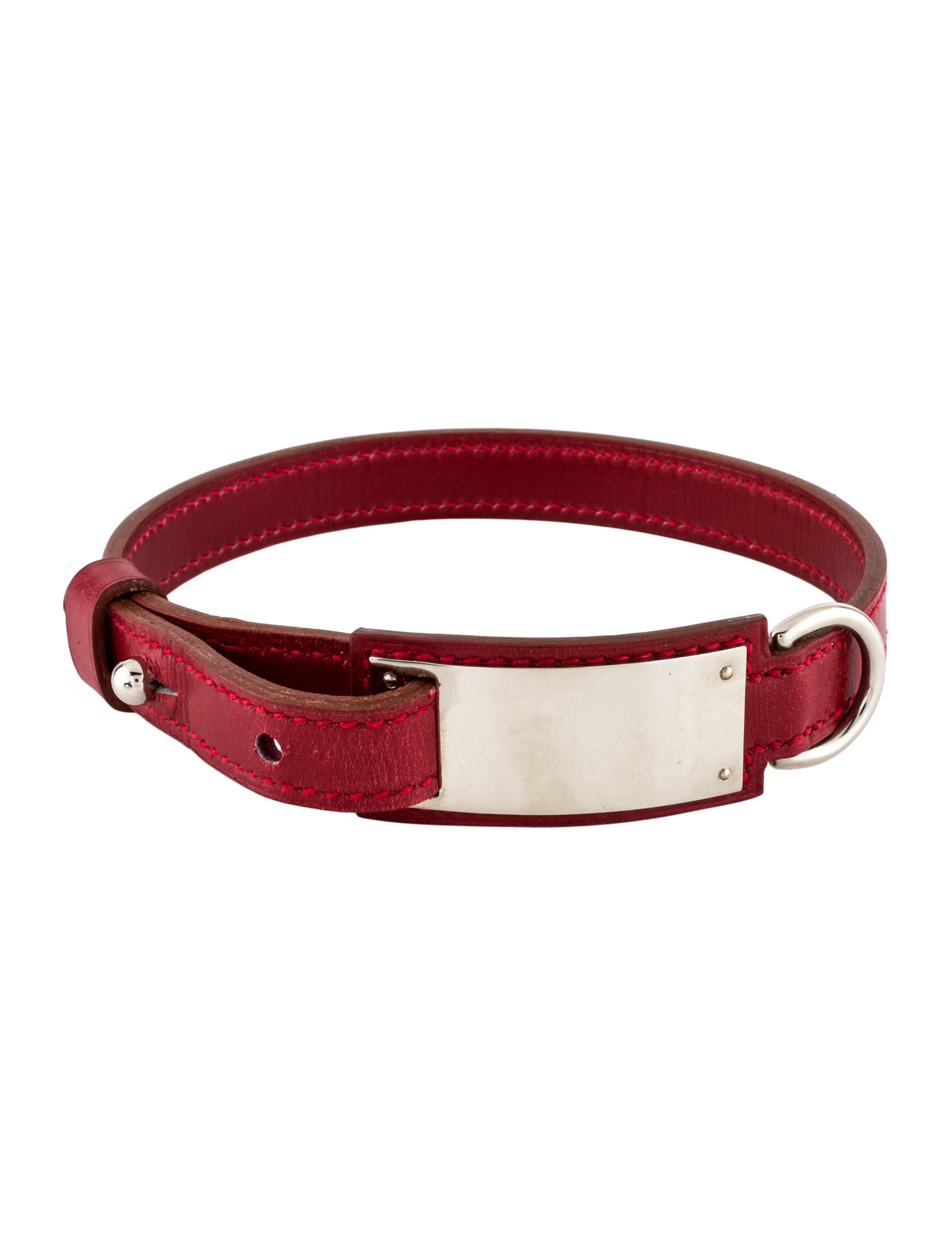 Hermès Leather Dog Collar Red Pet Accessories, Decor & Accessories