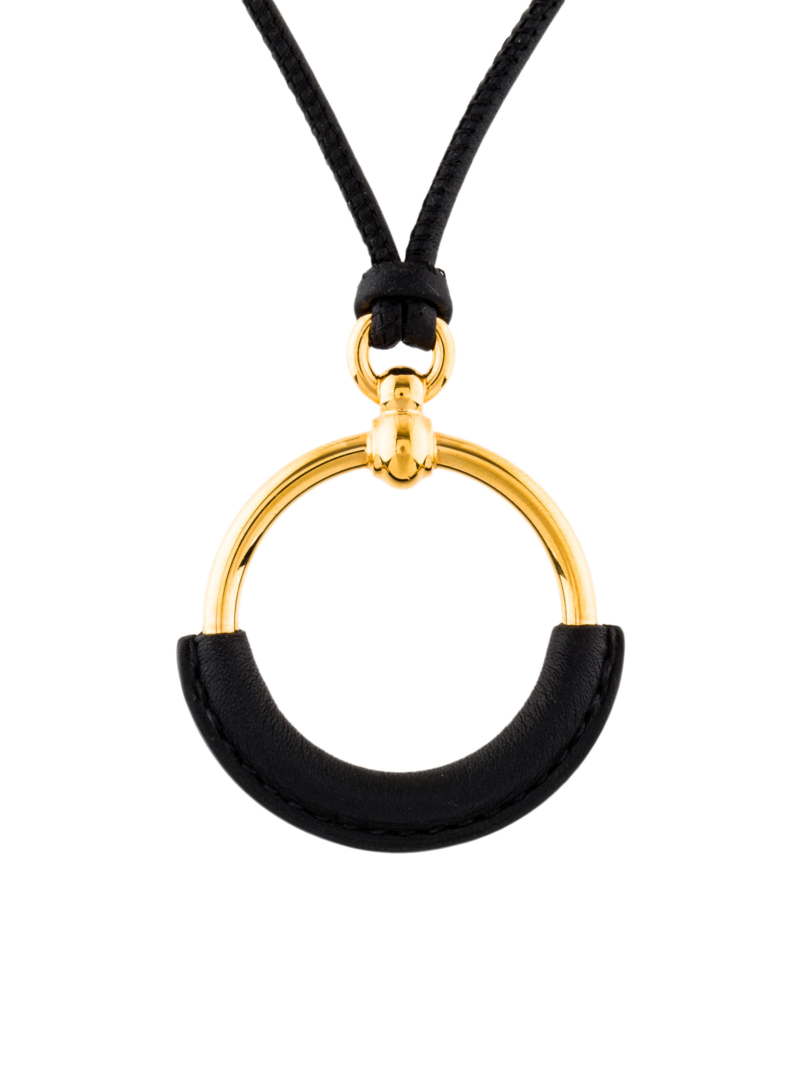 Hermès Loop Grand Pendant Necklace - 18K Yellow Gold-Plated