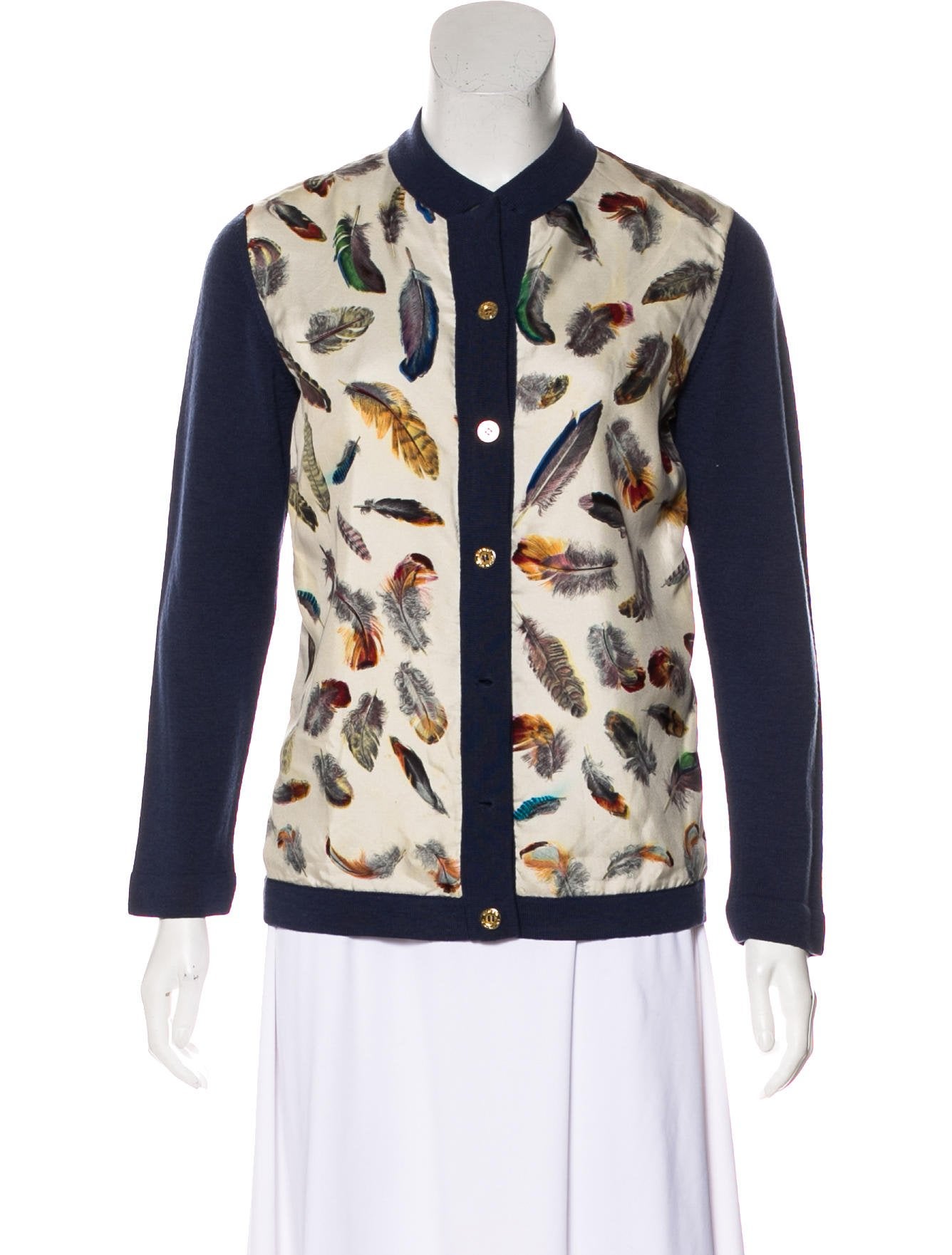 Hermès Plumes Silk Cardigan Clothing HER159785 The RealReal