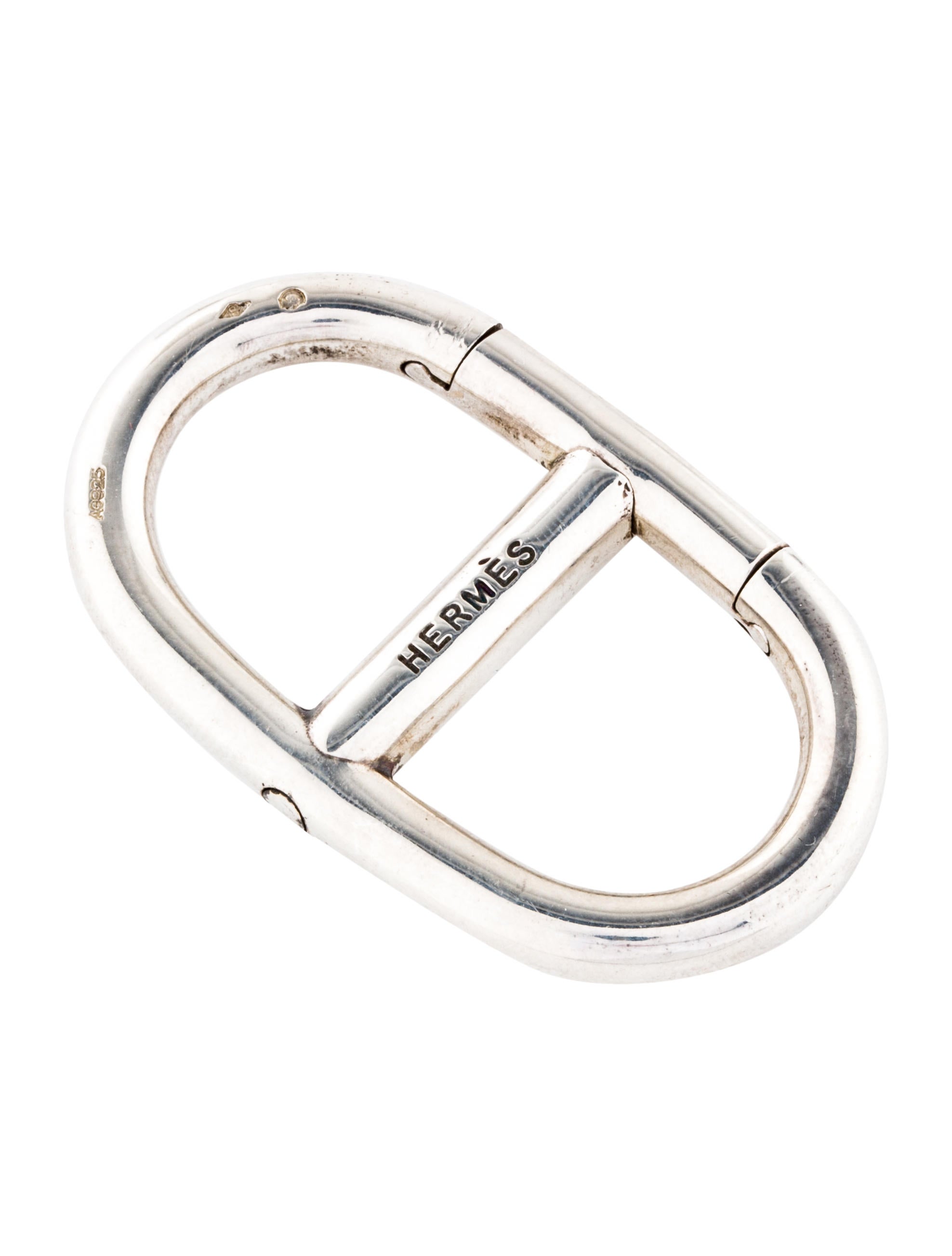 Hermès Sterling Silver Chaîne d'Ancre Key Ring - Silver Keychains