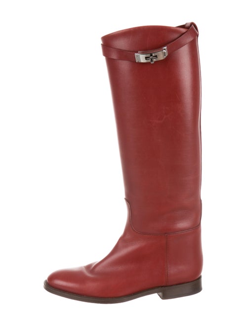 Hermès Leather Knee-High Boots