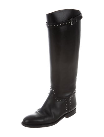 Hermès Leather Mid-Calf Boots