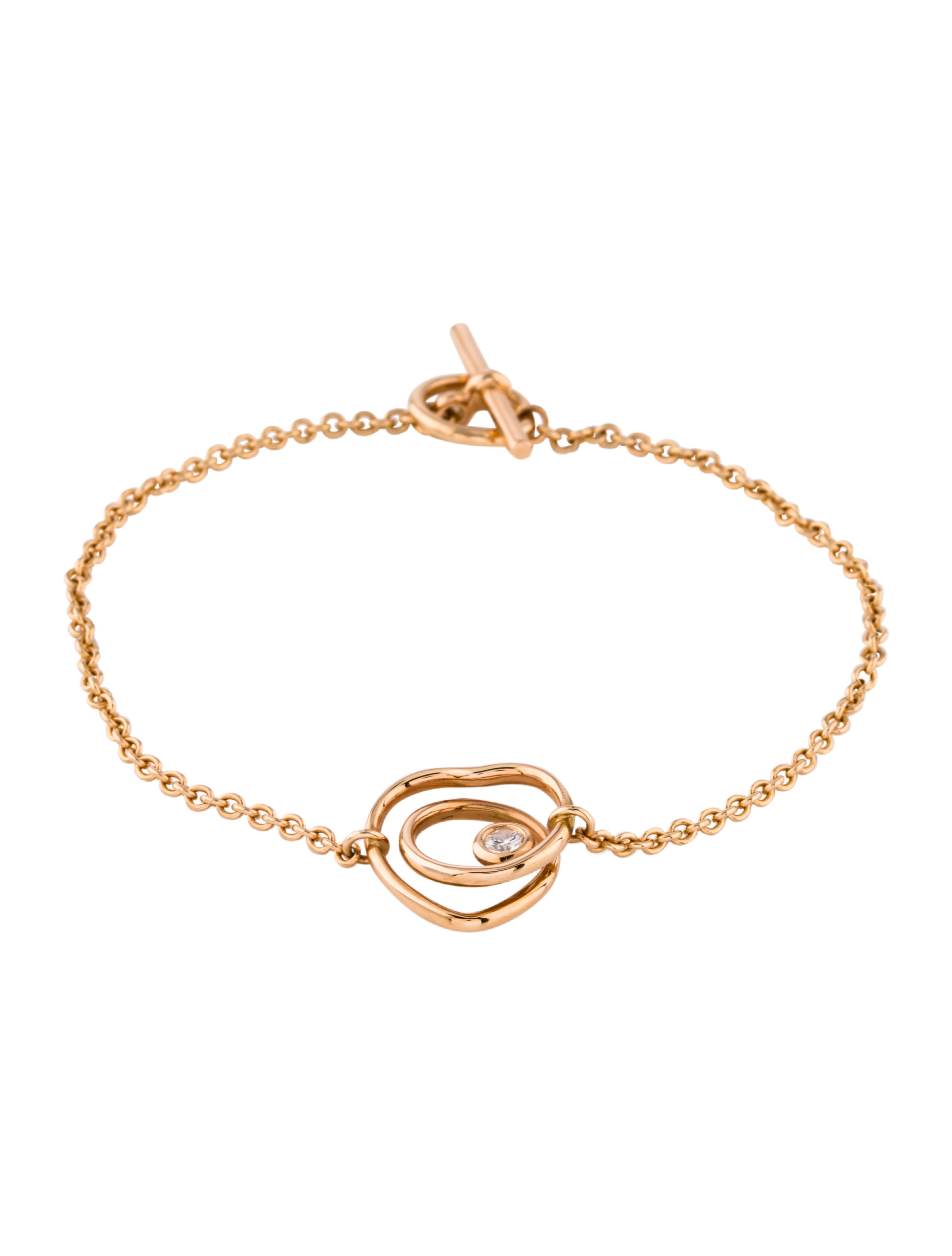 Hermès Vertige Coeur Bracelet - 18K Rose Gold Link
