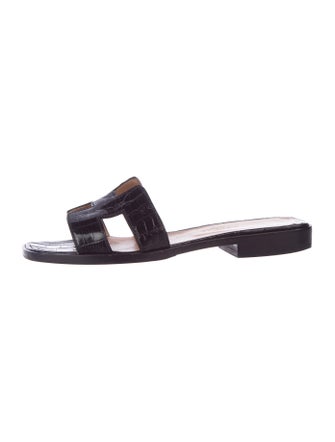 Hermès Alligator Oran Sandals