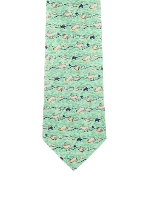 Hermès Silk Bunny Tie