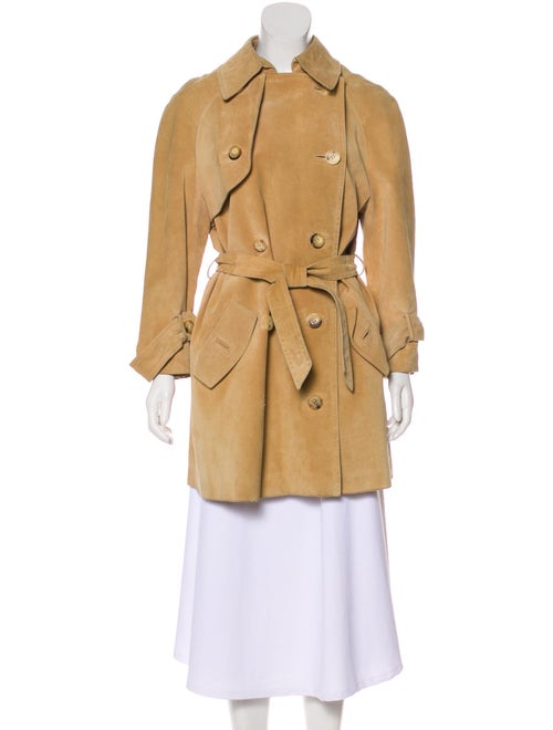 Hermès Belted Knee-Length Coat Tan