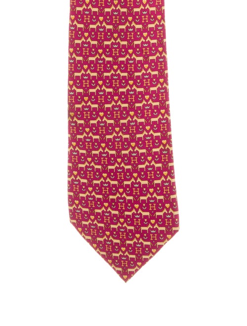 Hermès Silk Printed Tie