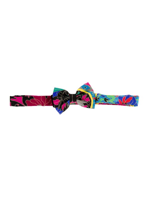 Hermès Silk Abstract Bow-Tie black
