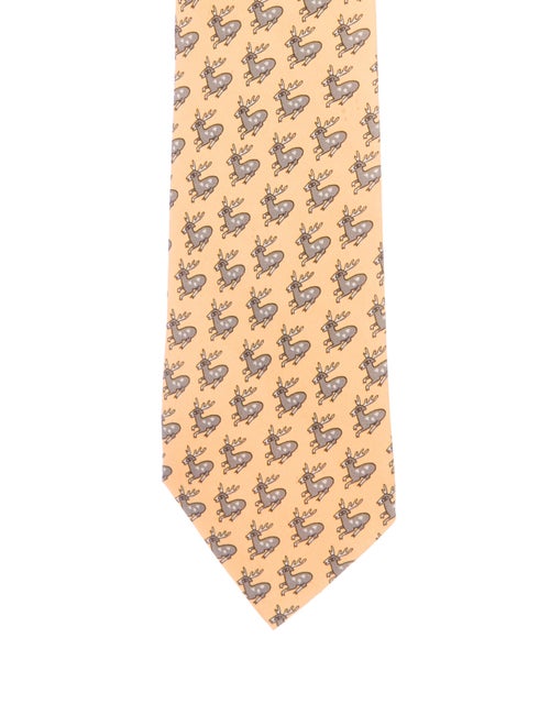 Hermès Printed Silk Tie