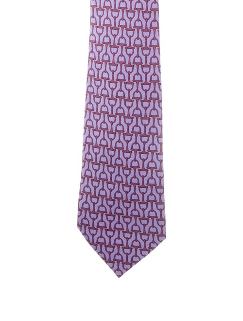 Hermès Silk Horsebit Tie purple
