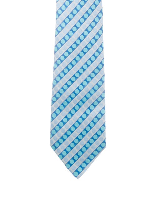 Hermès Silk Polka Dot Tie blue